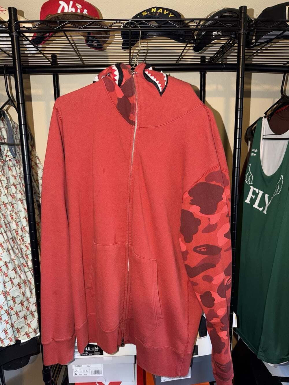 A Bathing Ape Shark Full Zip Hoodie Size XL